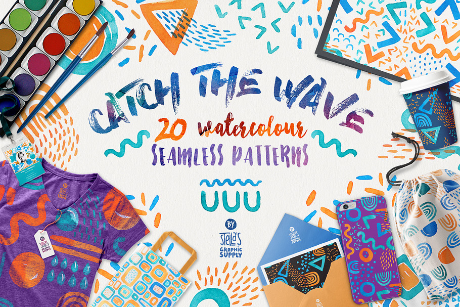 Catch The Wave, Seamless Patterns in Patterns - product preview 8