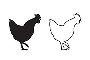 Vector image of an chicken