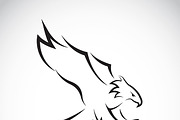 Vector image of an eagle design 