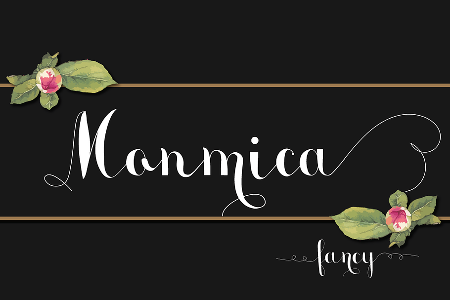 Monmica Fancy open type font