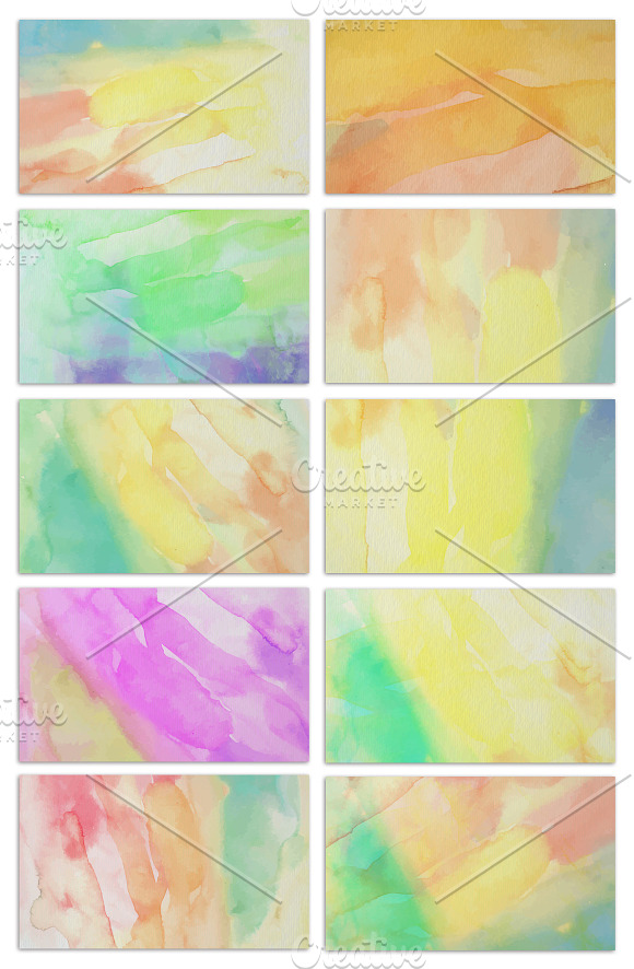 10 water color backgrounds in Textures - product preview 4
