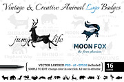Vintage & Creative Animal Logo Badge