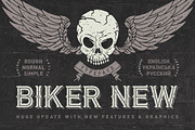 Biker Remastered font + graphics