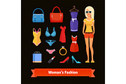 Woman’s fashion colourful set