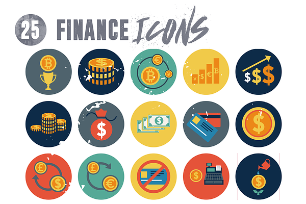 25 Financial Icons Pack