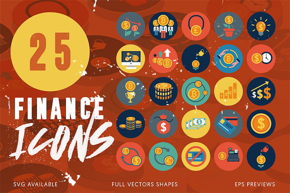25 Financial Icons Pack in Infographic Icons - product preview 2