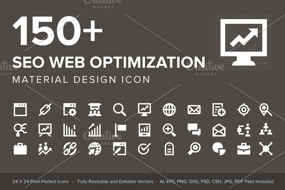 150+ SEO Web Optimization Icons