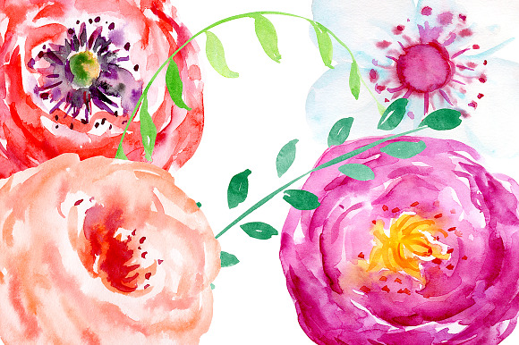 Watercolor Clipart Summertime in Illustrations - product preview 2