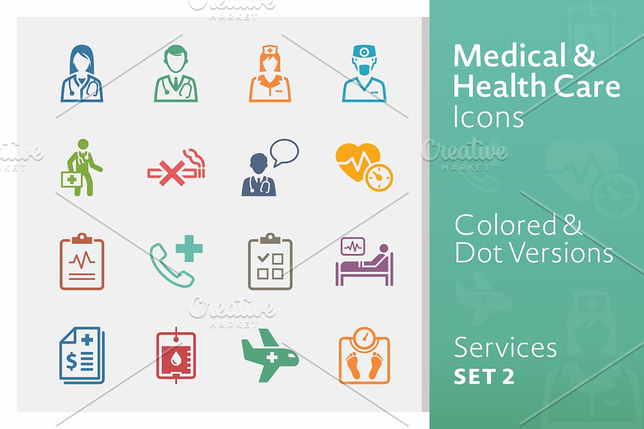 Medical Services Icons 2 | Colored