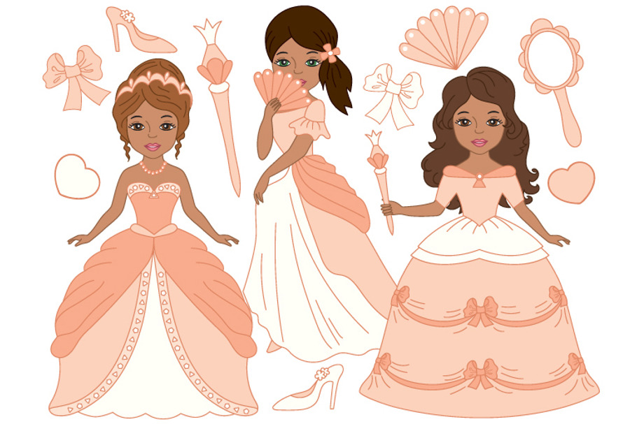 African American Princesses Set in Illustrations - product preview 8