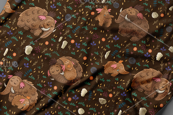 Woolly mammoths in Patterns - product preview 5