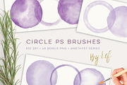 Watercolor Photoshop Brushes Circles