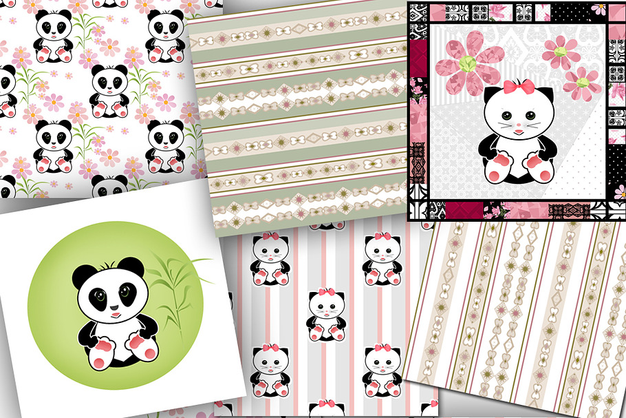 Kids seamless patterns cartoon in Patterns - product preview 8