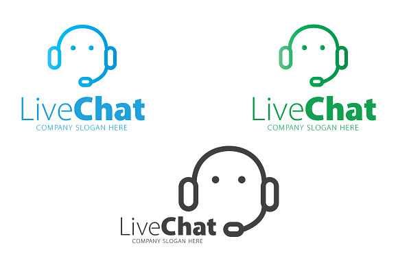 Live Chat Logo in Logo Templates - product preview 1
