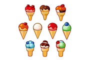 Ice cream icon set