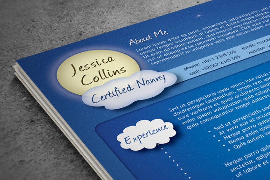 Creative Nanny Resume in Resume Templates - product preview 8
