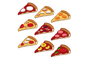 Pizza icon set