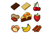 Chocolate icons set
