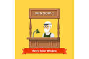 Teller window or pawn shop window