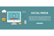 Social media concept banner