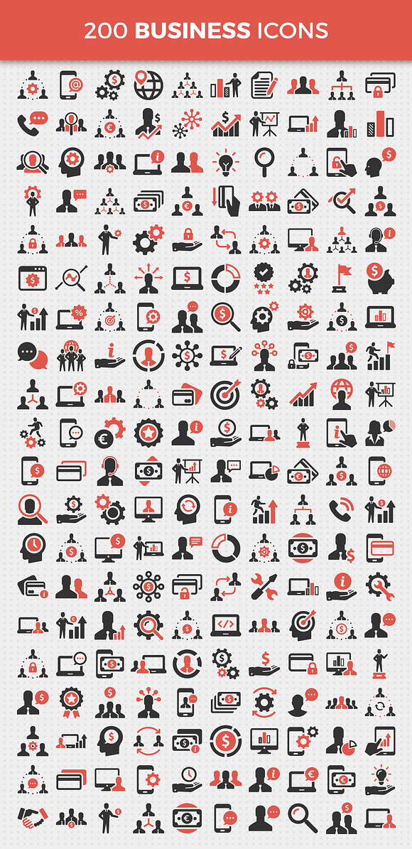 200 Business Icons in Business Icons - product preview 1