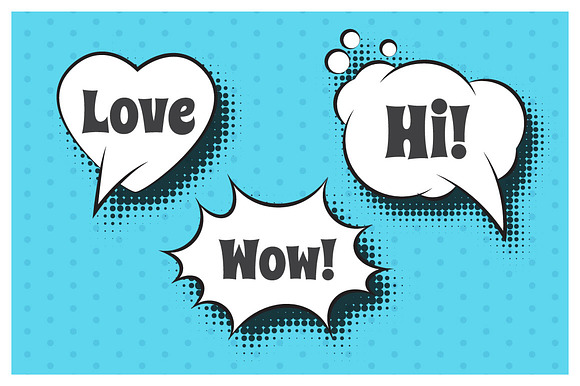 Speech Bubbles Set. Vector & Raster in Illustrations - product preview 3