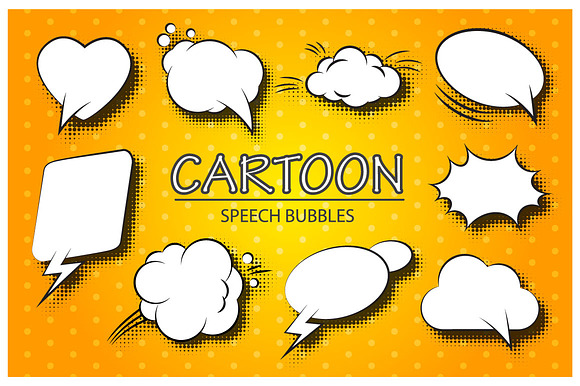 Speech Bubbles Set. Vector & Raster in Illustrations - product preview 4