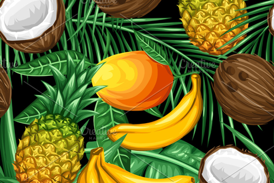 Patterns with tropical fruits. in Patterns - product preview 8
