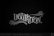 Invitation Typographic Vector Pack