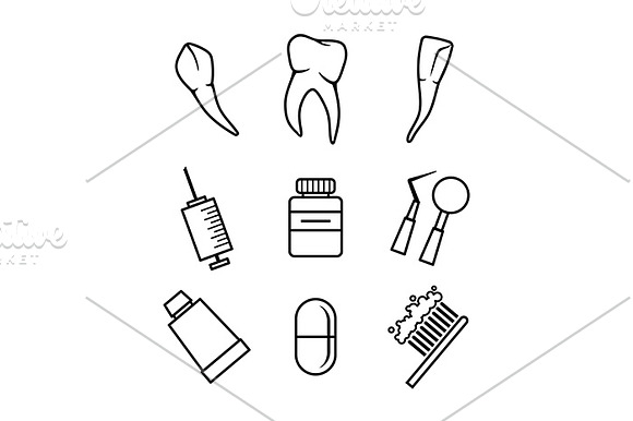 Teeth medicine pattern in Graphics - product preview 1
