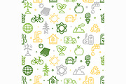 Ecology Background Pattern. Vector