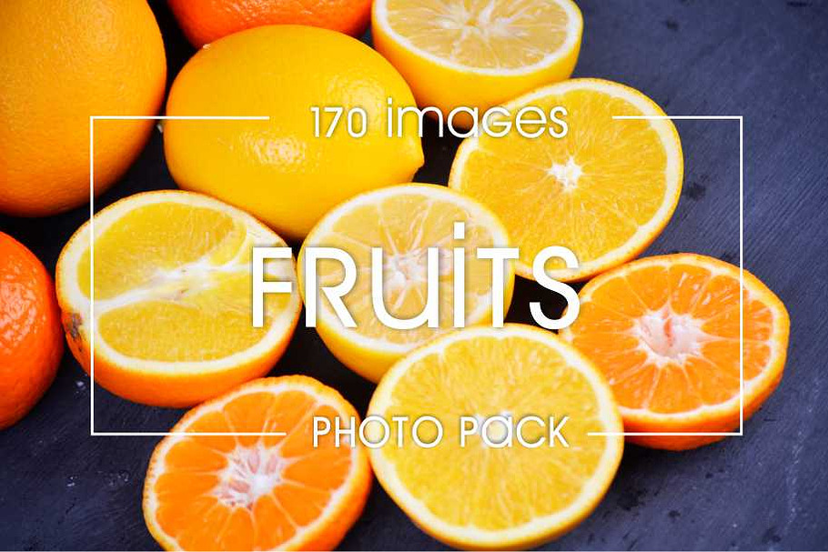 Fruits photo pack (170 img). Mockups