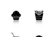 Fast food icons. Vector