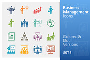 Colored Business Management Icons 1 