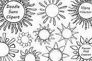 Doodle Suns Clipart