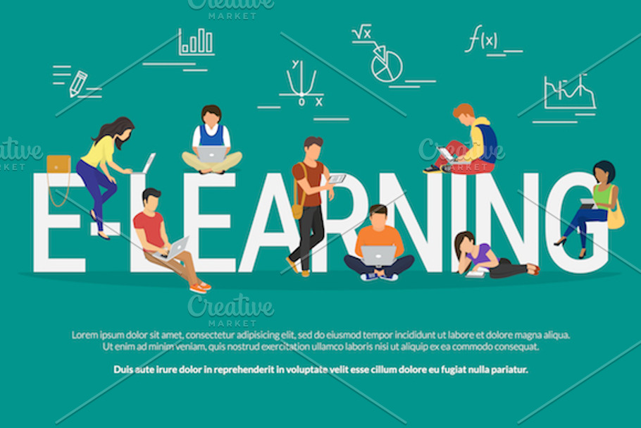 E-learning concept illustration in Illustrations - product preview 8