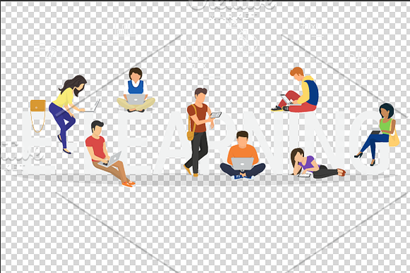 E-learning concept illustration in Illustrations - product preview 1