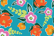 Bright Blooms Seamless Pattern