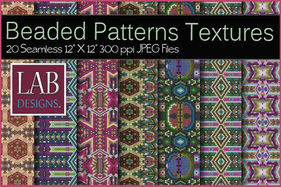 20 Beaded Boho Pattern Textures in Textures - product preview 8