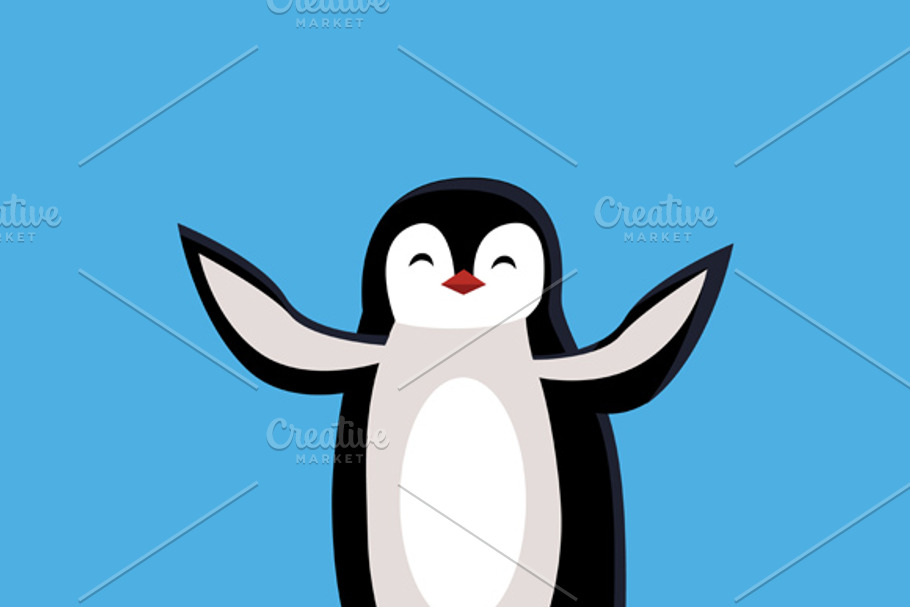 Animal Pinguin Design Flat