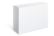 Realistic White Package Box