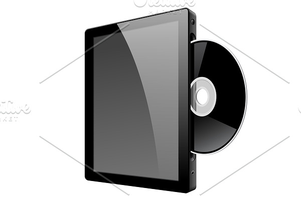 Realistic tablet with disk