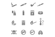 Smoking icons set