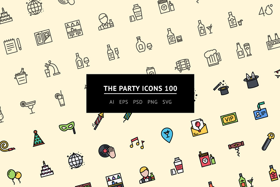 The Party Icons 100 in Graphics - product preview 8