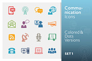 Communication Icons Set 1 | Colored