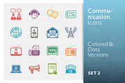 Communication Icons Set 2 | Colored