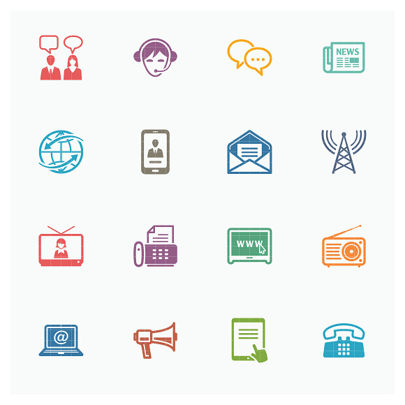 Communication Icons Set 2 | Colored in Icons - product preview 1
