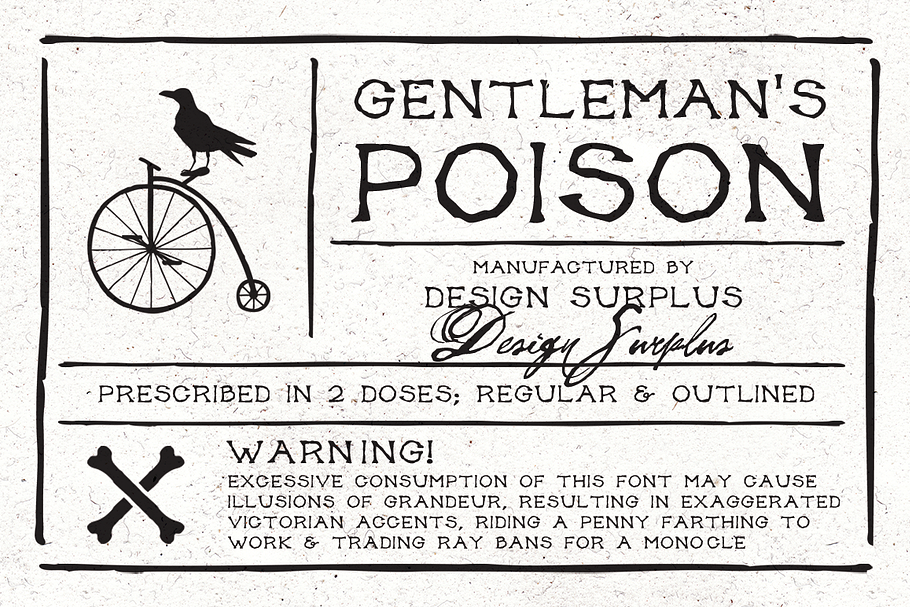 Gentleman's Poison Font (2 versions) in Serif Fonts - product preview 8