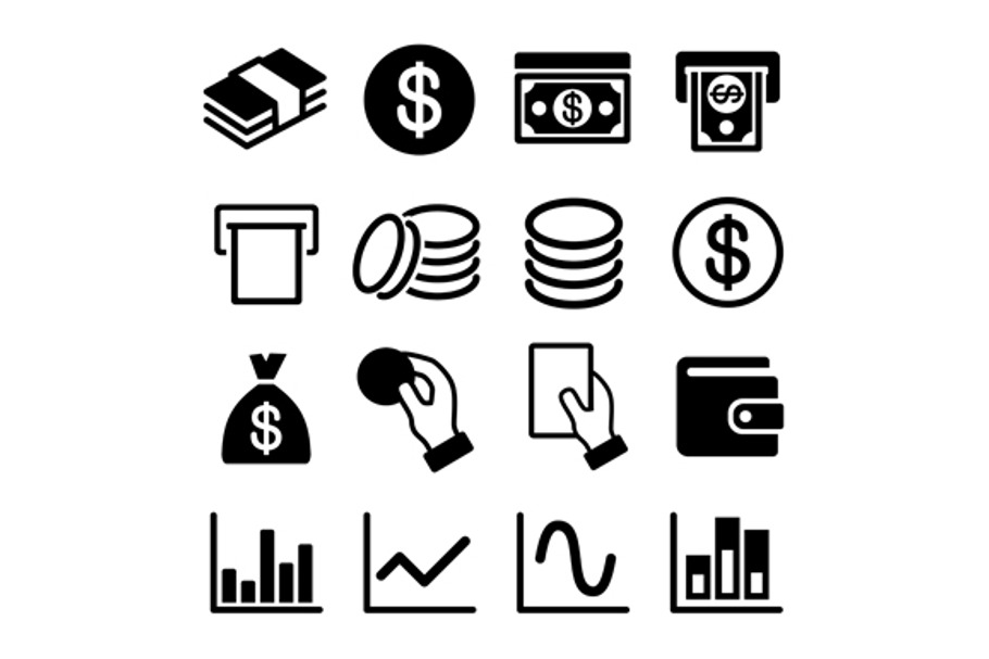 Money and business icon set