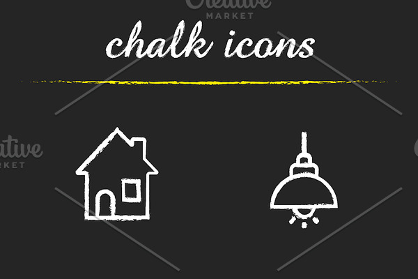Home interior icons. Vector